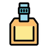 Hip flask containing alcohol beverage with screw cap vector