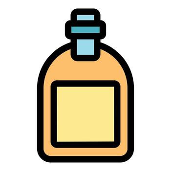 cadera matraz conteniendo alcohol bebida con blanco etiqueta para personalización vector