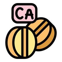 Calcium supplement providing essential nutrients for healthy bones and body vector
