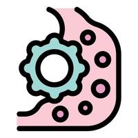 Abstract illustration of a colorful bacterial cell structure vector