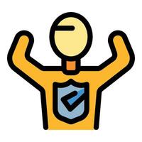 Empowerment and security symbolized by shield icon vector