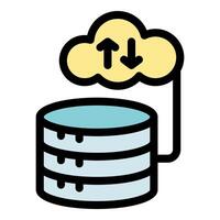 Simplified depiction of cloud data exchange with database vector