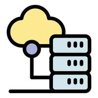 Cloud computing and data storage concept illustration vector