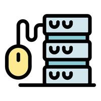 Storing data with wired computer mouse vector