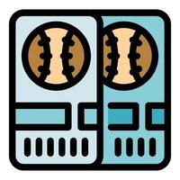 Two baseball tickets granting access to thrilling game experience vector