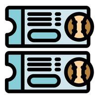 Two baseball tickets representing access and admission to sporting event vector