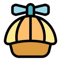Propeller beanie rotating showing modern style and playful design vector