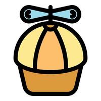 Propeller beanie spinning for fun and entertainment vector