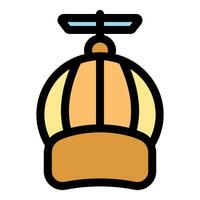 Kid cap with propeller rotating, bringing joy and playfulness to childhood adventures vector