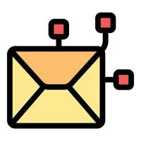 Email marketing campaign sending multiple messages icon vector