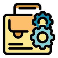 Portfolio management and optimization with gears symbolizing process improvement vector