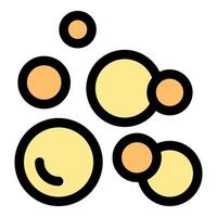 Effervescent golden bubbles floating, creating a sparkling visual vector