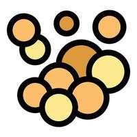 Golden bubbles floating and creating foam effect vector