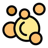 Effervescent golden bubbles floating and forming a cluster vector