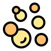 Effervescent golden bubbles floating, creating a sparkling visual effect vector