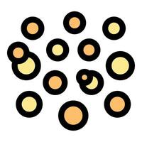 Microscopic view of cells dividing and multiplying, showing biological processes vector