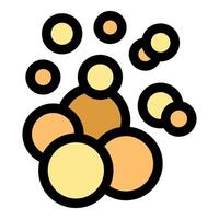 Effervescent golden bubbles rising, creating a sparkling visual delight vector