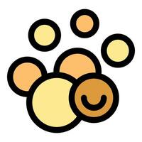 Cheerful yellow and orange bubbles float and smile, spreading joy and positivity vector