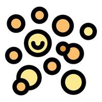 Friendly colony of cells showing happiness and positivity vector