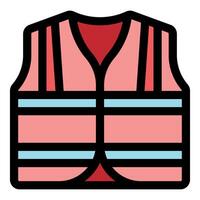 Reflective safety vest enhancing visibility for workers in high risk areas vector