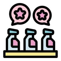 Product quality control and rating with positive feedback, showing appreciation and recognition vector