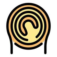 Fingerprint access showing protection, security, identification, and privacy vector