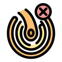 Fingerprint access denied showing biometric security failure vector