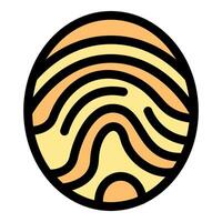 Fingerprint showing unique identity in biometric security system vector