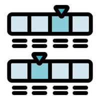 Server room data blocks showing internet traffic flowing vector