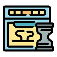Smart oven baking and time management icon representing cooking efficiency vector