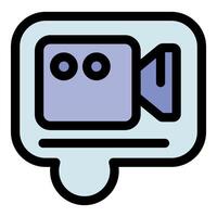 camera icon representing online communication and content creation vector