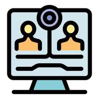 Headhunting searching candidates online using computer software vector