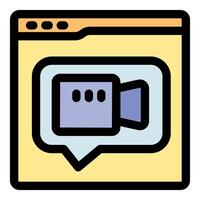 call interface showing in web browser window vector