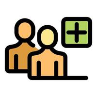 Adding new team member, business people joining a group vector