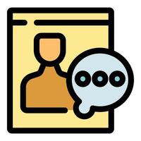Online chatting with anonymous user in forum or social media vector