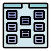 Modern building facade with multiple windows representing apartments or offices vector