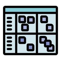 Software developing process visualization with kanban board methodology vector