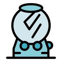 Lottery machine spinning and showing winning numbers vector