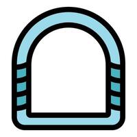 Semicircular arch with stripes creating an elegant frame vector