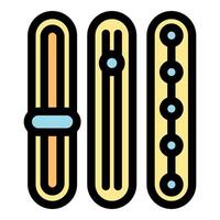 Settings sliders changing parameters, regulating software options, customizing interface vector