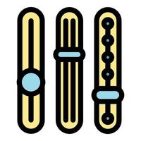 Different types of pasta displaying various shapes and textures vector