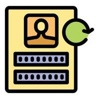 User data protecting with clock symbol is representing time password changing vector