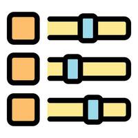 Settings sliders representing options, preferences, and customization vector