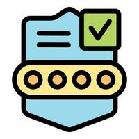 Secure production process ensuring quality control with checked symbol vector