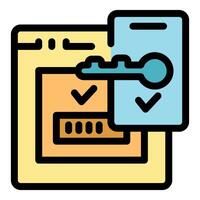 Secure website login with two factor authentication using password and key vector