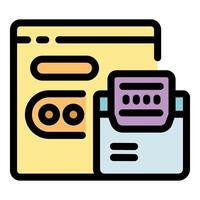 Web page showing digital wallet for online payment vector