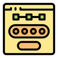 Web page showing password input field and progress bar for secure login vector