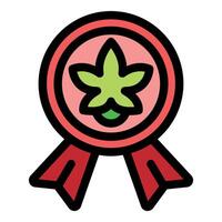 Cannabis quality control certificate representing premium marijuana production vector
