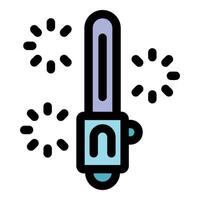 Jedi lightsaber flashing and sparkling in space opera movie vector