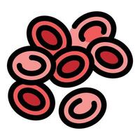 Red blood cells flowing through veins and arteries representing human circulation vector